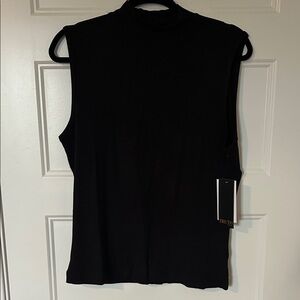 Truth by Republic Mock Neck Black Sleeveless Top